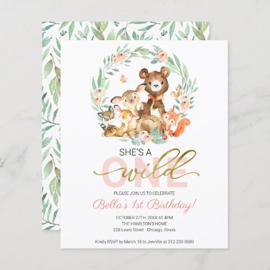 Begroting Ze is een eerste uitnodiging van één dag (Voorkant / Achterkant)