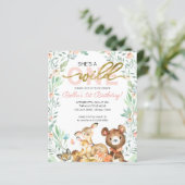 Begroting Ze is een Wilde Eerste Dag Uitnodigingen (Staand voorkant)