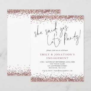 Begroting Ze zei ja Roos Gold Glitter Verloving