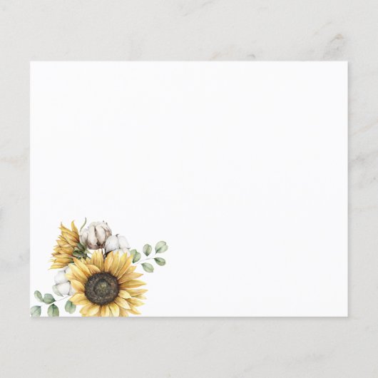 Begroting Zonnebloem Eucalyptus Zwangerschap Baby (Achterkant)