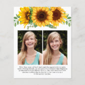 BEGROTING Zonnebloem Foto's Afstuderen bekendmakin (Achterkant)