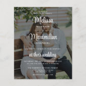 Begroting zwart transparant 2 foto QR-code RSVP (Voorkant)