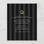 Begroting zwarte goudfoto afstuderen - uitnodiging (Achterkant)