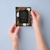 Begroting zwarte terracotta floral rustic elegant flyer (Hand)