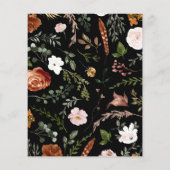 Begroting zwarte terracotta floral rustic elegant flyer (Achterkant)