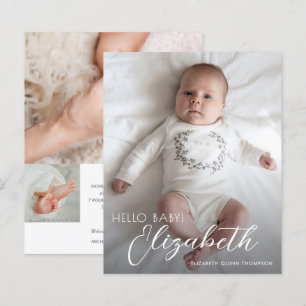Begrotings-foto witboek geboorte aankondiging