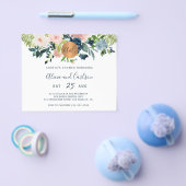 Begrotingselegante florale paren doucheuitnodiging flyer (Enkel)