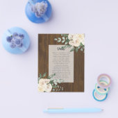 BEGROTINGSGEBEURTENISGEGEVENS - Witte rozen Flyer (Enkel)