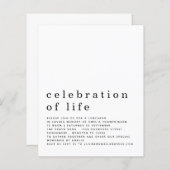 Begrotingsherdenking van de uitnodiging tot het in (Voorkant / Achterkant)