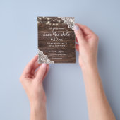 Begrotingshout, kant en licht Bespaar de Datum V2 Flyer (Hand)