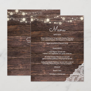 Begrotingshout, kant, menu String Lights