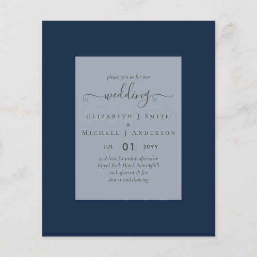 BEGROTINGSINVITATIES - Minimalistisch script Flyer (Voorkant)