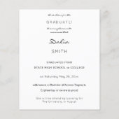 Begrotingsklasse jaar Afstuderen aankondiging foto Flyer (Achterkant)