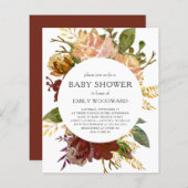 Begrotingsnajaar Rustic Floral Baby shower (Voorkant / Achterkant)