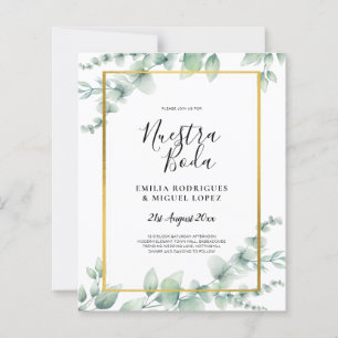 BEGROTINGSNUESTRA BODA Eucalyptus GOLD QR CODE Fly