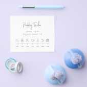 Begrotingsoverzicht van de agenda voor de bruiloft flyer (Enkel)