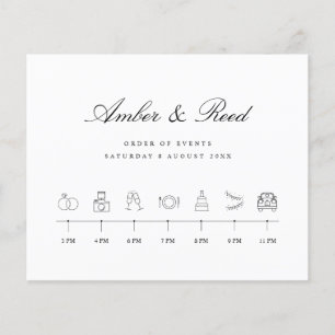 Begrotingsoverzicht van de Elegant Wedding-tijdlij Flyer