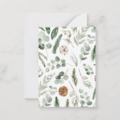 begrotingsplafond met smakelijk kerstscript notitiekaartje (Achterkant)