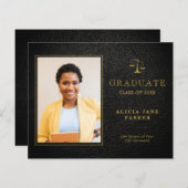 Begrotingsrecht school afstuderen foto aankondigin (Voorkant / Achterkant)