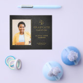 Begrotingsrecht school afstuderen foto aankondigin flyer (Enkel)