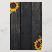 Begrotingsrustige zonnebloemen, chic bruiloft menu (Achterkant)