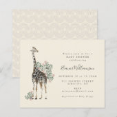 Begrotingssanering Floral Giraffe Simple Baby show (Voorkant / Achterkant)
