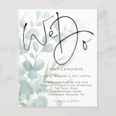 Begrotingsscript dat we uitnodigen voor een eucaly (Voorkant)