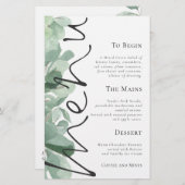 Begrotingsscript Eucalyptus Leaves Weduwmenu (Voorkant / Achterkant)