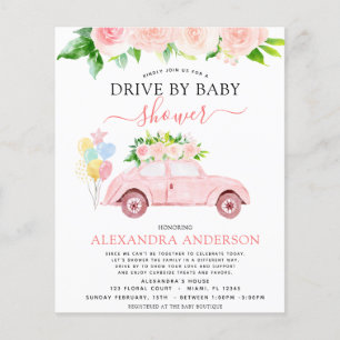 Begrotingsstation op Baby shower - Floral Blush Pi Flyer