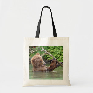 BegrotingsTas van grizzly beer cub Tote Bag