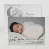 Begrotingsteam Baptisme & Christening Uitnodiging Briefkaart (Voorkant / Achterkant)