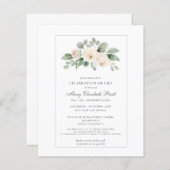 Begrotingsviering van de uitnodiging van Life Whit (Voorkant / Achterkant)