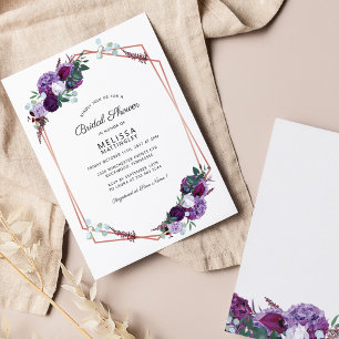 BegrotingsVrijgezellenfeest Paars Floral Geometric