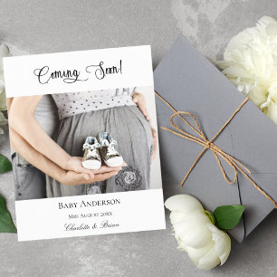 Begrotingszwangerschap binnenkort foto-aankondigin