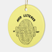Begunstigde luisteraar keramisch ornament (Links)