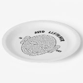 Begunstigde luisteraar papieren bordje (Gekanteld)