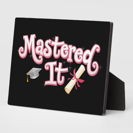 Behaalde het Afstuderen Masterdiploma Afgestudeerd Fotoplaat (Zijkant)