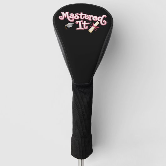 Behaalde het Afstuderen Masterdiploma Afgestudeerd Golfheadcover (Voorkant)