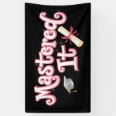 Behaalde het Afstuderen Masterdiploma Afgestudeerd Spandoek (Verticaal)