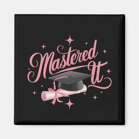 Behaalde het Masterdiploma Afgestudeerd MBA Afstud Magneet (Voorkant)