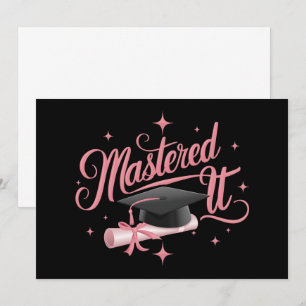 Behaalde het Masterdiploma MBA Afgestudeerd Kaart