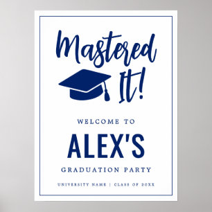 Behaalde het Masters Diploma Afstudeer Welkom Poster