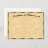 Behaalde resultaten briefkaart (Voorkant / Achterkant)