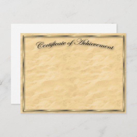 Behaalde resultaten briefkaart (Voorkant / Achterkant)