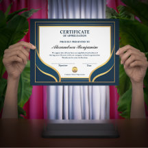 Behalen - Goud blauw certificaat