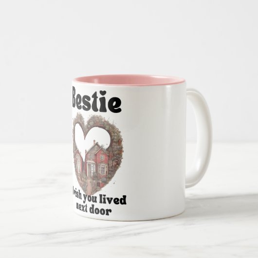 Behalve dat ik wou dat je ernaast woonde tweekleurige koffiemok (Voorkant rechts)