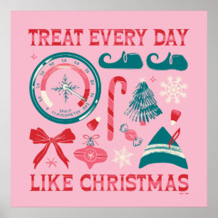 Behandel elke dag als Kerstmis Poster