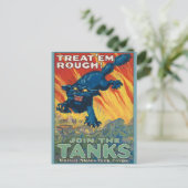 Behandel 'Em Rough - Doe mee met de Tanks Briefkaart (Staand voorkant)