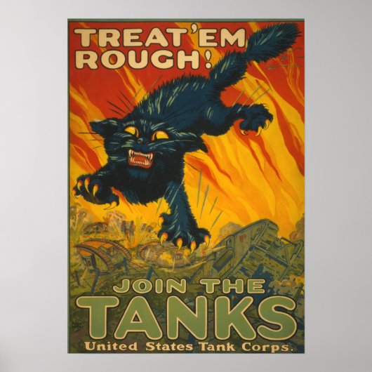 Behandel 'em Rough' - Doe mee met de Tanks Poster (Voorkant)