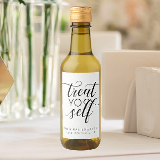 Behandel je eigen kalligrafie stijl bruiloft wijn etiket